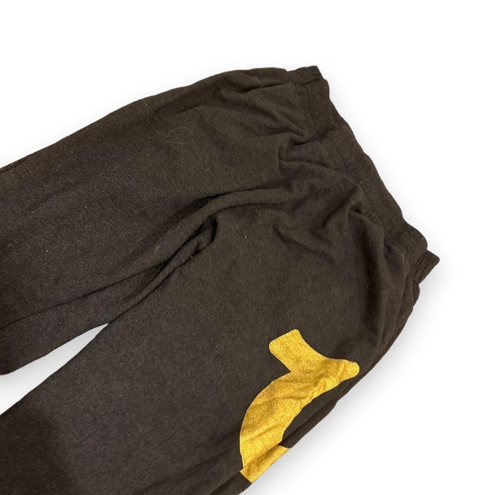 True Religion Mens Black Gold Horseshoe Logo Jogger Sweatpants Loungewear Medium
